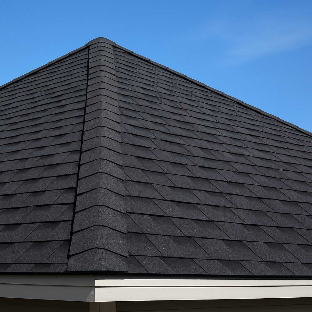 Pristine new architectural shingle roof