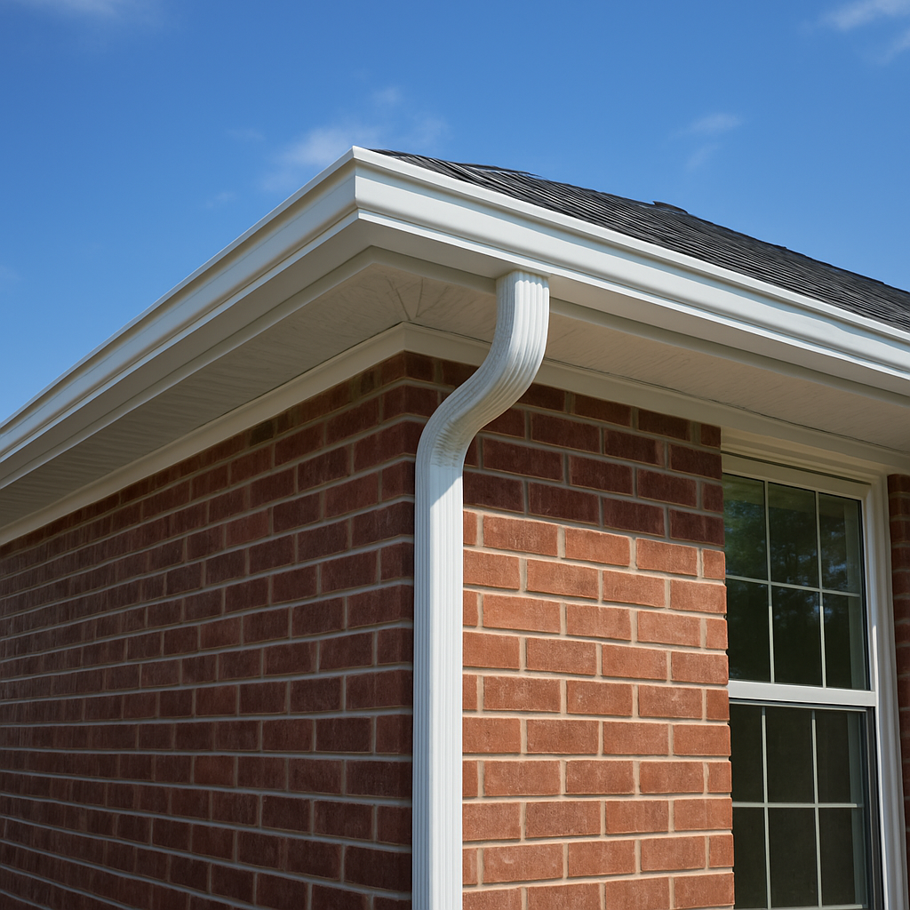 New seamless gutter system installation